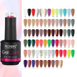 RONIKI 2023 Wholesale 308 Colors Private Custom Nail Polish Gel OEM Label Soaked UV Gel Nail Polish
