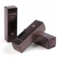 Boîte d'emballage cosmétique personnalisée à double pliage avec logo en feuille d'argent, boîte en papier pliable pour produits de soin de la peau