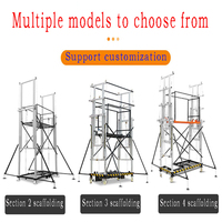 Plateforme élévatrice électrique pour échafaudage 2/4/6/8/10M/12M, capacité de levage 200-500 kg, échafaudage mobile électrique avec télécommande