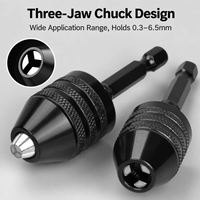 Mini-mandrin de perçage sans clé 0,3-8 mm avec queue hexagonale de 1/4 po et queue ronde, adaptateur de changement rapide pour visseuse à chocs et perceuse