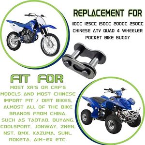 110-250cc 8 Piezas # Conectores de Cadena de Rodillos de Acero de Aleación 428H de Alta Resistencia para Bicicleta, Mini Bicicleta, Karting, Pit Bike, <span class=keywords><strong>ATV</strong></span>, Scooter - Product Image 6