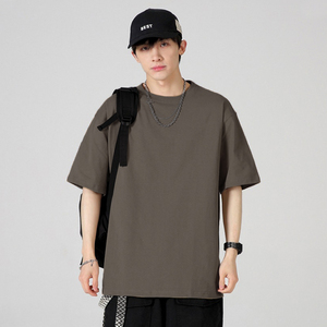 เสื้อยืดคอกลมแขนสั้นผ้าฝ้าย 230 กรัม ขายส่ง คุณภาพสูง แฟชั่น รับสกรีนโลโก้ ผ้าฝ้าย 100% ดีไซน์เรียบง่าย ทรงโอเวอร์ไซส์ - Product Image 1