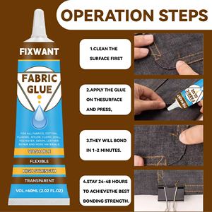 OEM ODM Fabric <strong>Glue</strong> Clear Contact DIY Cloth Fibre Adhesive Multipurpose Wedding Dress <strong>Leather</strong> Bag Diamond Glass <strong>Glue</strong> 60ML - Product Image 6