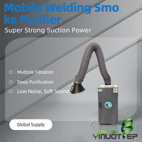 Purificateur de fumées de soudage industriel à bras unique, équipement d'absorption de fumée de soudage à bras flexible
