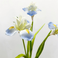 FL-577 Fleurs artificielles en PU 3D effet toucher réel, iris, haute qualité, décoration intérieure, décoration de mariage