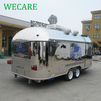 WECARE-Hamburgers mobiles, hot-dogs, pizza, fast-food, camion en acier inoxydable avec cuisine complète à vendre