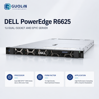 Serveur Rack 1U Dell PowerEdge R6625 d'origine, double processeur AMD EPYC 9004, DDR5, PCIe Gen5, serveur d'inference pour l'apprentissage profond et l'IA