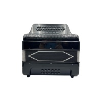 SEASOUND OEM Instrument d'accordéon diatonique 34 boutons 12 basses 5 registres noir brillant accordéon noir boutons gril JB3412D