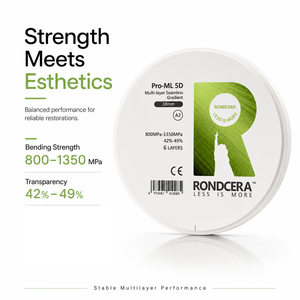 Rondcera Anterior Aesthetics Pro-ML 5D Zircone dentaire vierge pour incrustations et onlays à intervention minimale ISO 13485 <span class=keywords><strong>Prix</strong></span> direct usine - Product Image 5