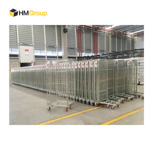 Metal süpermarket mobil depolama <span class=keywords><strong>Nestable</strong></span> rulo kafes arabası - Product Image 6