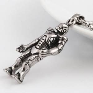 Collier pendentif robot Transformers en acier inoxydable, chaîne de 60 cm, personnage de dessin animé, bijoux de mode pour hommes - Product Image 3