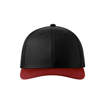 Casquette de baseball unisexe structurée à 6 panneaux en sergé de coton et polyester, avec dos en maille et visière incurvée, fermeture snapback, pour l'extérieur