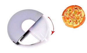 Handheld Stainless Steel Cutter <b>Wheel</b> With Protective Blade Guard for Pizza Oven Use Stocked Model Fx-K101 - Product Image 3
