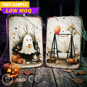 <span class=keywords><strong>Plaque</strong></span> en métal décorative Halloween : Affiche fantôme, peinture murale, collection <span class=keywords><strong>de</strong></span> monstres personnalisés, art pour la <span class=keywords><strong>maison</strong></span>, <span class=keywords><strong>plaque</strong></span> en fer blanc – Grande Vente - Product Image 3