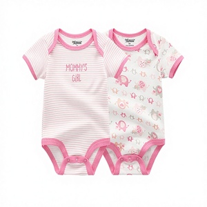 Paquete de 5 Bodys de Algodón 100% para Bebés Niños, Manga Corta, Cierre de Botones, Verano, Marca Kiddiezoom, Calidad Garantizada, Venta al Por Mayor - Product Image 3