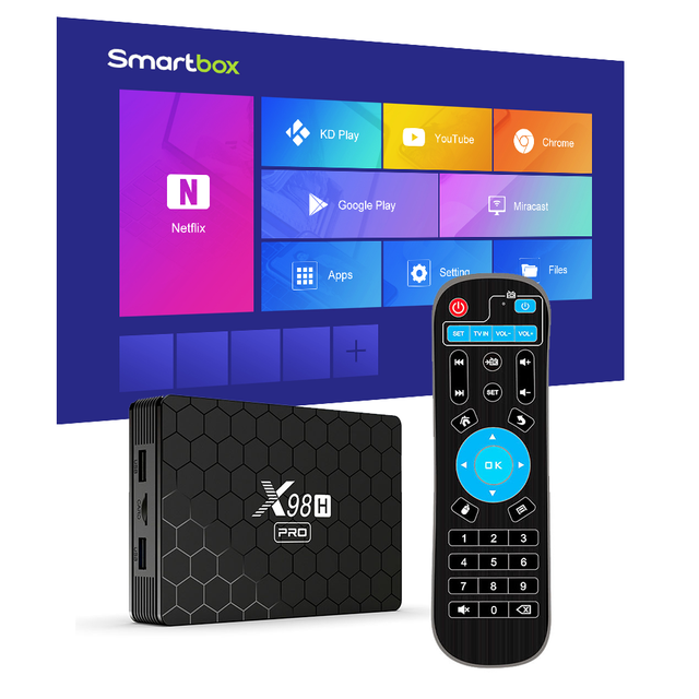 Latest Allwinner H618 Dual Wifi 6 X98H Pro Smart Tv Box 2GB/16GB  4GB/32GB/64GB With HDM in Port for Advertising Machine Use