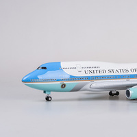 Modèle d'avion en résine Boeing B747 Air Force One à l'échelle 1/150, 47 cm, avec trains d'atterrissage, objet de collection