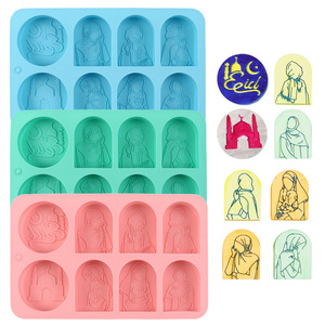 HY 8-Cavity <span class=keywords><strong>Eid</strong></span> <span class=keywords><strong>Mubarak</strong></span> Arabe Savon <span class=keywords><strong>Moule</strong></span> Silicone Ramadan Thème Musulman <span class=keywords><strong>Moule</strong></span> pour Savon Bar Gâteau Fondant Bougie Résine Artisanat - Product Image 2