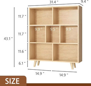 Estanterías para Libros Personalizadas, Diseño Moderno, Mueble de Madera para Exhibición de Libros, Librería Simple para Sala de Estar - Product Image 2