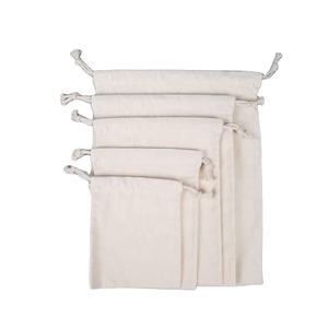 Nouveau sac à cordon personnalisé avec logo, en tissu doux et coloré, en toile de coton, avec double cordon - Product Image 4