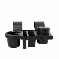 Organisateur multifonctionnel pour voiture en ABS, style minimaliste, porte-gobelet, rangement pour téléphone et objets divers, boîte de rangement à fixation sur porte, compartimentée