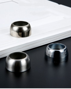 Modern <b>Silver</b> Chrome-Finished Stainless Steel Ball Flange Seat <b>Bracket</b> Tube Clothes Hanger Door Mount Non-Detachable Hardware - Product Image 5