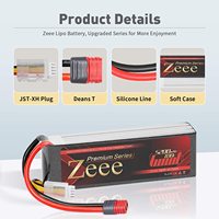Batterie Lipo Zeee Premium Series 3S 5200mAh 11.1V 100C avec boîtier souple et connecteur Deans T pour avion RC, quadricoptère, hélicoptère RC