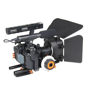 Kit de cage pour appareil photo YELANGU pour DSLR avec bras réglable Follow Focus, support en alliage d'aluminium, support orange - Product Image 5