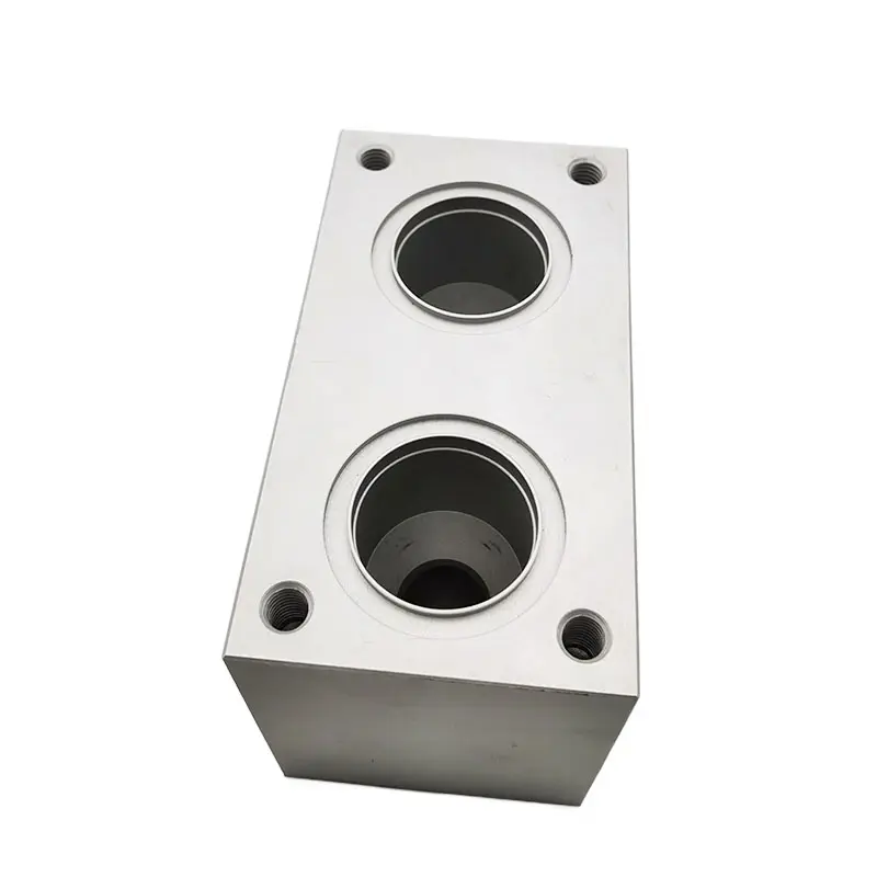 OEM Kunden spezifische eloxierte Aluminium teile CNC-Bearbeitung Hydraulik verteiler block Mittel block Hydraulik ventil block Service