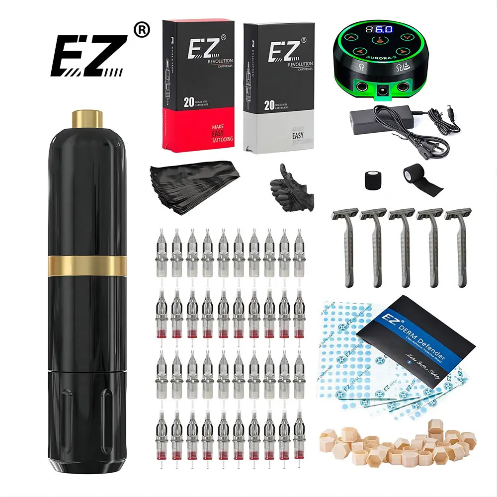 Fábrica direta EZ Tattoo Nano X Machine Set Atacado Profissional Full Set Completa Tattoo Machine set Kits