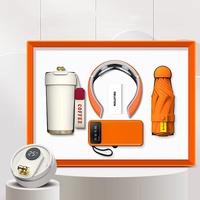 Nouvelles Idées Tendances Écologique Lumière De Luxe Givré Tasse Téléphone Stand Power Bank Masseur De Cou Parapluie Groupe Anniversaire Coffrets Cadeaux
