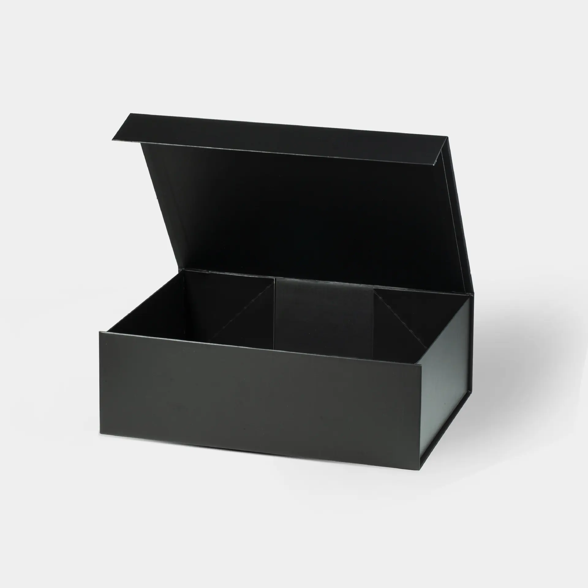 Изготовленная на заказ Роскошная матовая черная упаковка складная бумажная коробка Магнитная Складная Подарочная коробка с магнитной крышкой