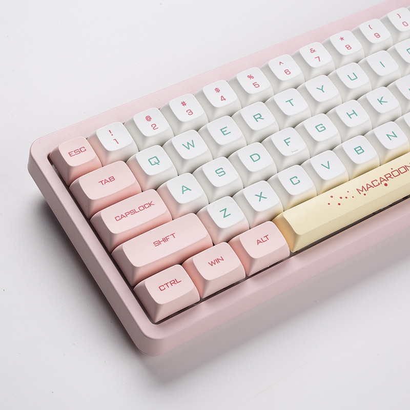 akko キーキャップ　半透明　クリア　ピンク Amazon | Akko キーキャップセット ピンク キーボード キー