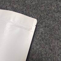 White Kraft Paper Aluminum Foil Laminated Plain Stand up Resealable Ziplock Heat Seal Packet Food Pouch Bag