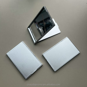 Hot Sale Single-Sided Folding UV-Printed Pocket Mirror Color-Printed Plastic Rectangular Makeup Mirror Promotional Tool Kit