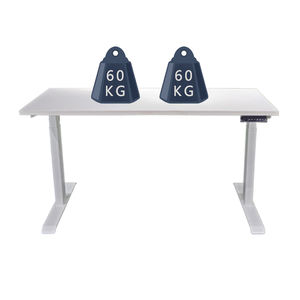 Escritorio de Oficina Eléctrico Ajustable en Altura con Doble Motor y Patas de Metal Blanco Moderno, de Buena Calidad, para Trabajar de Pie o Sentado - Product Image 5