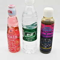 Conception personnalisée manchon rétractable en plastique PVC étiquette d'enveloppe pour bouteille de boisson étiquette rétractable