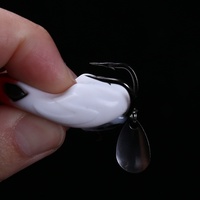 Nouvelle vente en gros du fabricant : Leurre souple artificiel en silicone en forme de grenouille, double hameçons, simulation de gros et petits poissons