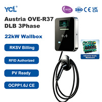 Austria OVE-R37 EV Wallbox 22kW 3 Fasa DLB OCPP 1.6J Cangkang Besi CE