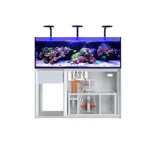 Nieuwe moderne luxe zeewateraquariumset, stille WiFi slimme besturing, geïntegreerde voedingsbox in kaststijl, anti-corrosie frame, vis. - Product Image 1