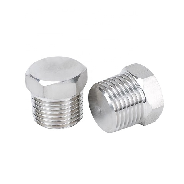 Stainless Steel Male Thread Hexagon Head Plug 1/4" 3/8" 1/2" 3/4" NPT BSP BSPT Pipe Fittings