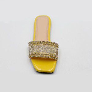 Sandales pour femmes nouveautés chaussures plates élégantes chaussures décontractées en plein air pour adultes pantoufles confortables en <span class=keywords><strong>cuir</strong></span> avec strass pour femmes - Product Image 5