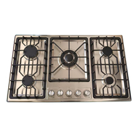 Usine OEM/ODM Cuisinière à gaz encastrée à 5 brûleurs/cuisinière à gaz en acier inoxydable 90CM Table de cuisson à gaz Ustensiles de cuisine de haute qualité
