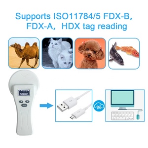 เครื่องอ่านไมโครชิปแบบพกพา FDX-B ISO11784/5 สำหรับสัตว์ ใช้กับแท็ก RFID ที่หู สำหรับปลาอะโรวาน่า สุนัข แมว และสัตว์เลี้ยงอื่นๆ - Product Image 5