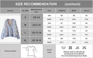 <span class=keywords><strong>Pull</strong></span> boutonné à manches longues et col en V pour femmes <span class=keywords><strong>Pull</strong></span> en tricot ample pour femmes <span class=keywords><strong>Pull</strong></span> cardigan en tricot imprimé personnalisé pour femmes - Product Image 2