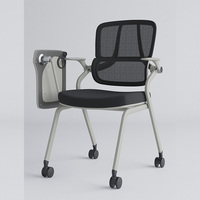 Chaise de conférence moderne et élégante avec dossier en maille respirante - Chaise de bureau ergonomique pliable pour l'école et l'usage commercial