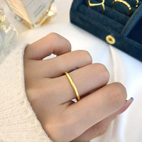 Foxi plaine bagues design simple femmes bague en laiton plaqué or bijoux en gros anneaux empilables