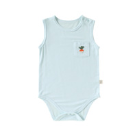 Combinaison pour bébé de style nordique, unisexe, en modal, gilet d'été fin sans manches, combinaison à enfiler, 92% modal, 2% nylon, 6% élasthanne pour les nouveau-nés