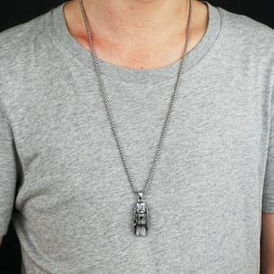 Collar de acero inoxidable estilo rock para hombre, joyería antiinsectos - Product Image 4