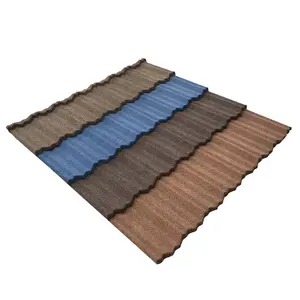 China Factory Outlet 0.4mm Thickness Aluminum Galvanized Color Stone Coated Metal Roof Sheets Flat Cheap Price